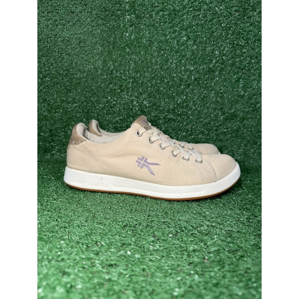 Kuru Roam Classic Womens Size 7.5 Beige Gum Canvas Casual Shoes Walking Sneakers